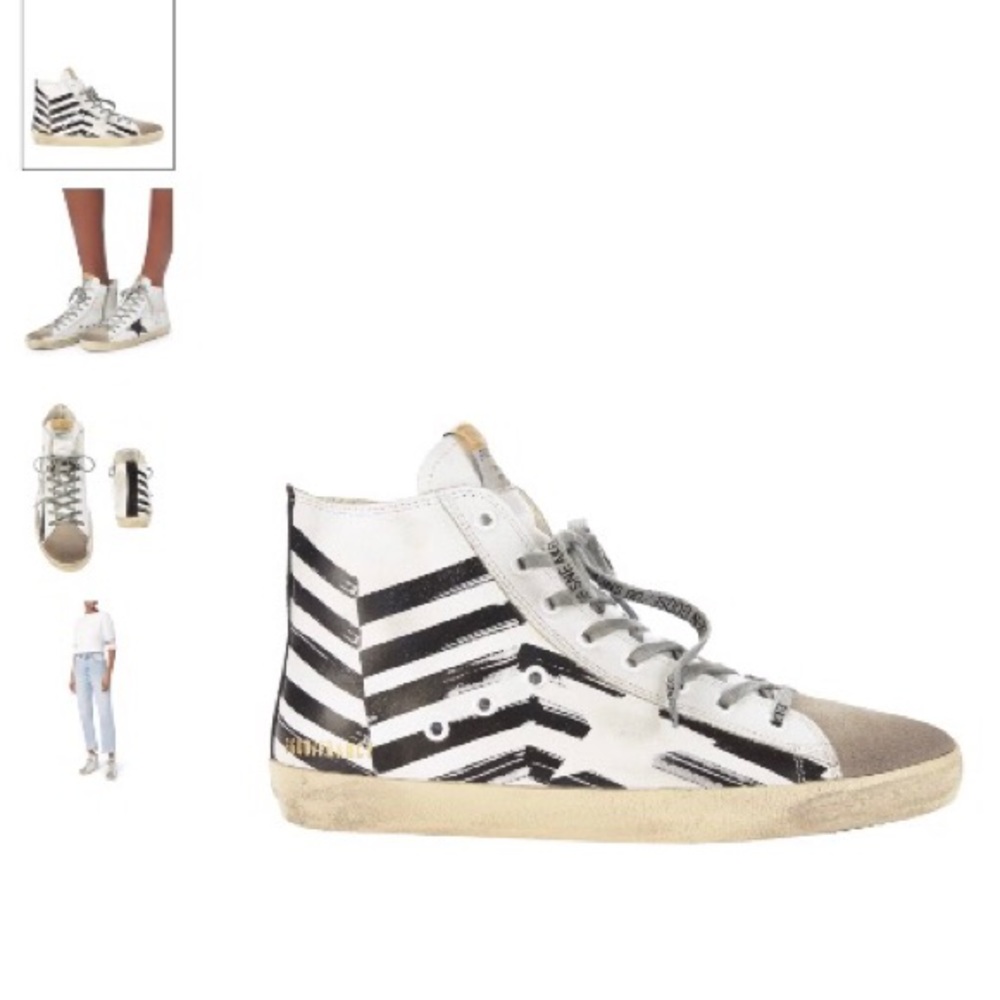 NWOT Golden Goose “Francy flag print” sneakers
